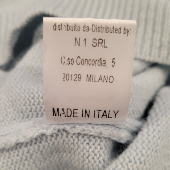 Chiara Ferragni Light Blue Wink Sweater Merino Wool M *see description* - Picture 2 of 9